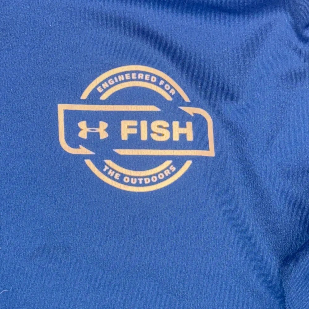 Under Armour Fish Royal Cobalt Blue Long Sleeve Kids Tee